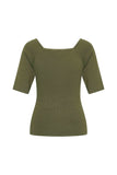 Zilch top square neck army 51BAS10.180-290