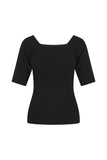 Zilch top square neck black 51BAS10.180-999
