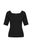 Zilch top square neck black 51BAS10.180-999