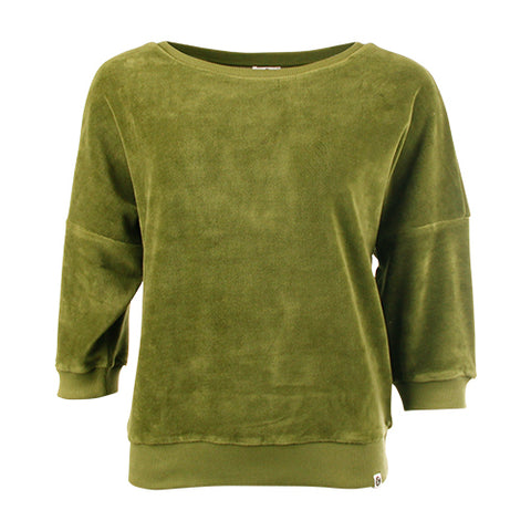 Chills and Fever shirt sweater sybille velvet pesto