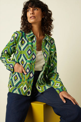 King Louie Ellen jacket Cadiz Beacon blue