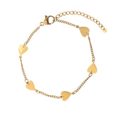 Madam the label Armband hearts new goud