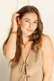 Madam the label Oorringen (twisted) red heart goud