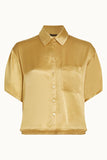 King Louie Evelina Crop Blouse Star Satin champagne