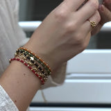 Madam the Label armband miyuki goud/groen