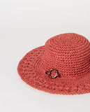 Surkana Plain raffia hat Brown