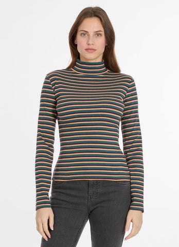 Ragwear janelle long stripes Longsleeve ocean green