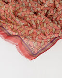 Surkana Printed rectangular scarf Red