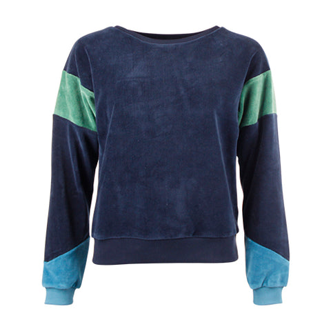 Chills and Fever shirt sweater onaya velvet dress blues