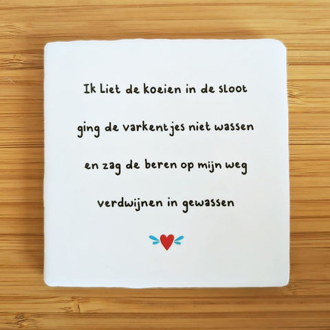 Tegeltje Ik liet de koeien in de sloot
