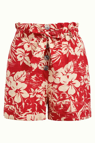 Luchtige korte zomerbroek met hoge taille | King Louie Renee Shorts Ca Luchtige korte zomerbroek met hoge taille | King Louie Renee Shorts Ca