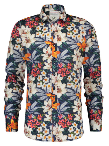 A Fish Named Fred Shirt Jungle Flowers Red Multi Color All Colors 20.01.017_2