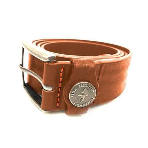 A Fish Named Fred Tan Leather Belt Cognac 9953