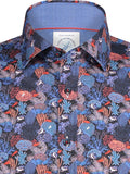 A fish named Fred shirt coral navy red 23.01.007