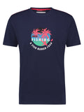 A fish named Fred t-shirt fishing navy  22.03.429: donkerblauw t-shirt met de tekst gone fishing