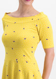 Blutsgeschwister Roswitas Dolcevita Dress Yellow Fly Over Alpine 001191221-002
