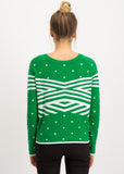 Blutsgeschwister Space Safari Sweater Super Green Dot Green 001193-156_003