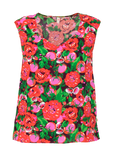 Blutsgeschwister burning heart blousetop kleur 2 001211-211_002: comfortabele top met kapmouwtjes en kleurrijke bloemenprint