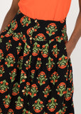 Blutsgeschwister fruits of the garden jupe kleur 1 001211-213_001: zwarte rok met tailleband en handige verborgen zakken