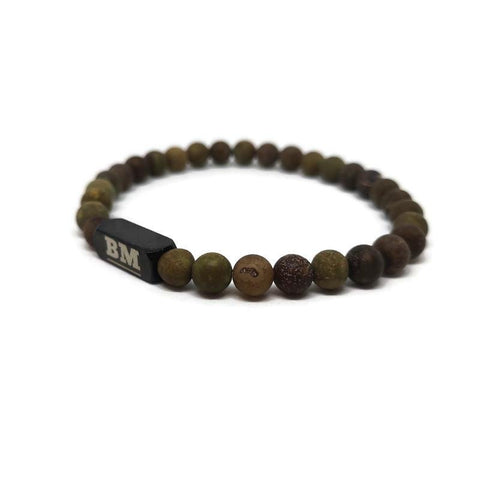 Bracelets-for-men-herenarmband-cedar-jr-B0029-18: stoere herenarmband in groen tinten