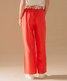 C'est beau la vie ariane pantalon uni large ceinture fant rouge 61CB2PS795-30