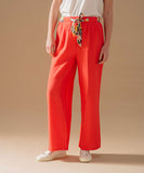 C'est beau la vie ariane pantalon uni large ceinture fant rouge 61CB2PS795-30