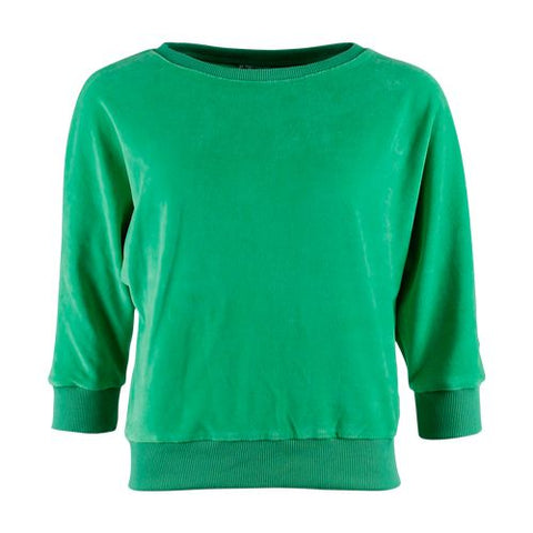 Chills and Fever sweater Sybille green velvet FSS23WT041VX04