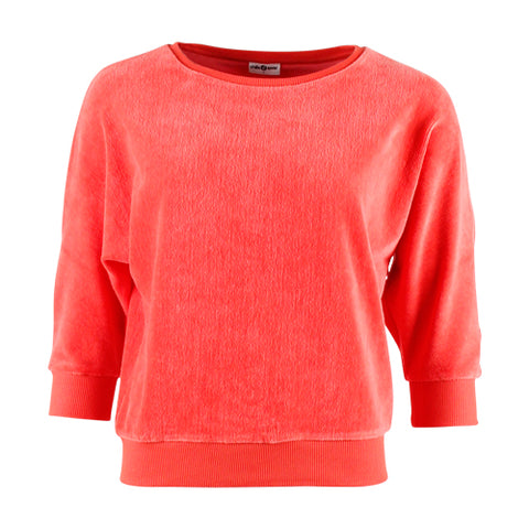 Chills and Fever sweater sybille coral velvet organic cotton fss23wt041vx01