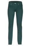 Cloud9 Dahlia straight leg forest 00TWIL01-8: groene 5-pocket jeans met rechte pijpen