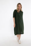 Danefae danane cloth dress dark army 12244-3856