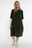 Danefae danane cloth dress dark army 12244-3856