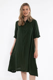Danefae danane cloth dress dark army 12244-3856