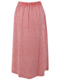 Danefae danespresso searsucker skirt bright red/chalk 12243-3855