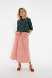 Danefae danespresso searsucker skirt bright red/chalk 12243-3855