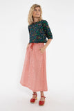 Danefae danespresso searsucker skirt bright red/chalk 12243-3855