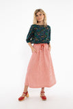 Danefae danespresso searsucker skirt bright red/chalk 12243-3855