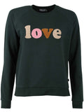Danefae Klausen sweat organic black green love 70181-3441