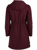 Danefae Marianne softshell dark bordeaux 11574-2830: rode jas met trekkoord in de taille