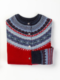Eribe alpine cardigan poppy C3735: merinowollen vest wat comfortabel draagt