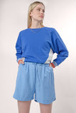 Blauwe sweater met witte vlakken | UVR Berlin FE renjaina