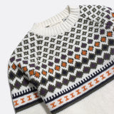 Far Afield Maurice knit multi AFKN267: herentrui met gestreepte boord bij de ronde hals