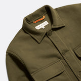 Far Afield Normsk jacket dark olive AFJK127: groen jacket met speerpuntkraag