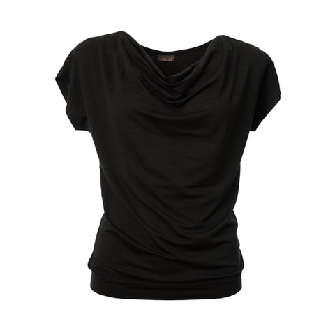 Froy & Dind Shirt Mimi Summer Black Jersey Tencel FSS20WT002X