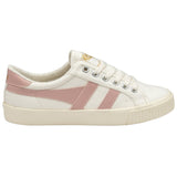 Gola tennis mark cox canvas lace-up trainer off white/chalk pink CLA280WK2