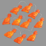 House of Disaster string of origami orange dinasaur lights: lichtjes slinger van oranje dino's 