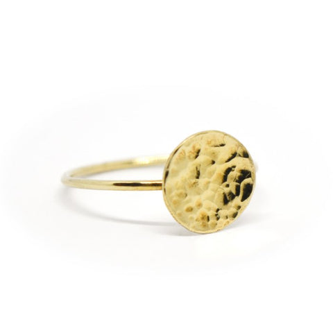 Jewels and goodies moon face ring: verguld met geel goud 