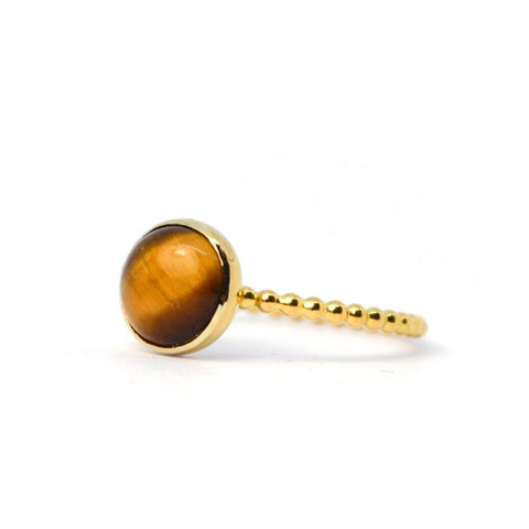 Jewels and goodies tijgeroog ring: handgemaakte ring met tijgeroog