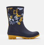 Joules Molly Mid High Printed Wellies Navy Botanical