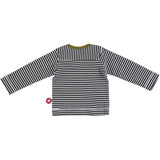Kik Kid Organic Cotton T-Shirt Stripe Yarn Dyed Black W17 BTS 06i-900