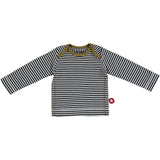 Kik Kid Organic Cotton T-Shirt Stripe Yarn Dyed Black W17 BTS 06i-900